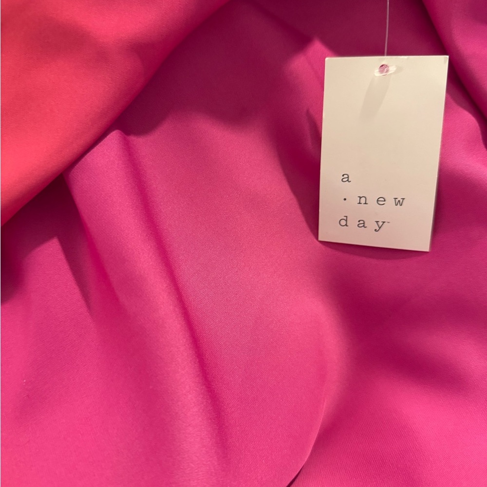 Ombré Elegant Pink and Orange Gradient Midi-Slip Skirt - Picture 4 of 4